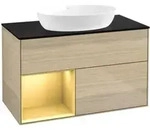 V&B Waschtischunterschrank Finion 100, Pl bla m, Reg gol m Lac, Oa ven