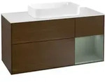 V&B Waschtischunterschrank Finion 120cm, Pl w m, Rg re Oli. m Lac, wal ven