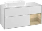 V&B Waschtischunterschrank Finion 120cm, Pl w m, Reg re Oa ven, wh. m Lac
