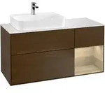 V&B Waschtischunterschrank Finion 120cm, Pl wh. m, Reg re Oa ven, wal ven