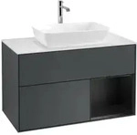 V&B Waschtischunterschrank Finion 100, Pl w m, Reg bla m Lac, md bl. m Lac