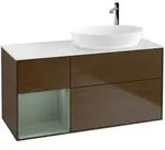 V&B Waschtischunterschrank Wandbeleuchtung Finion 120cm, Pl wh. m, Reg Oli. m Lac,