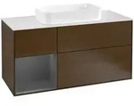 V&B Waschtischunterschrank Finion 120cm, Pl w m, Rg li Anthrac. m, wal ven