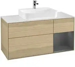 V&B Waschtischunterschrank Finion 120cm, Pl w m, Reg re Anthrac. m, Oa ven