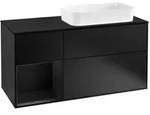V&B Waschtischunterschrank Finion 120cm, Pl b m, Rg l bla m Lac, bla m Lac