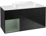 V&B Waschtischunterschrank Finion 120x60 cm, Reg li Oli. m Lac, bla m Lac