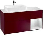 V&B Waschtischunterschrank Finion 120cm, Pl wh. m, Reg re wh. m Lac, Peo m
