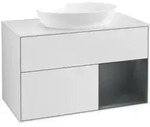 V&B Waschtischunterschrank Finion 100, Pl wh. m, Reg md m Lac, wh. m Lac