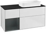 V&B Waschtischunterschrank Finion 120x60 cm, Rg li md bl. m Lac, wh. m Lac