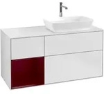 V&B Waschtischunterschrank Finion 120cm, Pl w m, Reg Peo m Lac, wh. m Lac