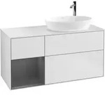 V&B Waschtischunterschrank Wandbeleuchtung Finion 120cm, Pl w m, Rg A m Lac, wh. m