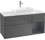 V&B Waschtischunterschrank Finion 120cm, Pl w m, Reg md m Lac, Anthrac. m