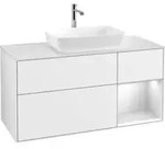 V&B Waschtischunterschrank Finion 120cm, Pl w m, Rg wh. m Lac, glo wh. Lac