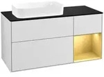 V&B Waschtischunterschrank Finion 120cm, Pl bla m, Reg re gol m, wh. m Lac