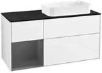 V&B Waschtischunterschrank Finion 120x60 cm, Rg li Anthrac. m, glo wh. Lac