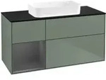 V&B Waschtischunterschrank Finion 120x60 cm, Reg li Anthrac. m, Oli. m Lac