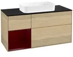 V&B Waschtischunterschrank Finion 120x60 cm, Regal links Peony, Oak Veneer