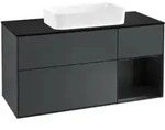 V&B Waschtischunterschrank Finion 120cm, Pl b m, Rg r b m La, md bl. m Lac