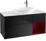 V&B Waschtischunterschrank Finion 120cm, Pl w m, Reg Peo m Lac, bla m Lac