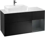 V&B Waschtischunterschrank Finion 120cm, Pl w m, Rg r md b m La, bla m Lac