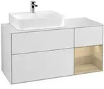 V&B Waschtischunterschrank Finion 120cm, Pl w m, Reg re Oa ven, wh. m Lac