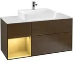 V&B Waschtischunterschrank Finion 120cm, Pl wh. m, Reg li gol m, wal ven