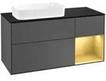 V&B Waschtischunterschrank Finion 120cm, Pl b m, Reg re gol m, Anthrac. m
