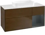 V&B Waschtischunterschrank Finion 120x60 cm, Reg re md bl. m Lac, wal ven