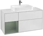 V&B Waschtischunterschrank Finion 120cm, Pl w m, Rg l Ol m Lac, wh. m Lac