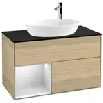 V&B Waschtischunterschrank Finion 100, Pl bla m, Reg wh. m Lac, Oa ven