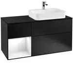 V&B Waschtischunterschrank Finion 120cm, Pl b m, Rg l g wh. Lac, bla m Lac