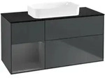 V&B Waschtischunterschrank Finion 120x60 cm, Rg l Anthrac. m, md bl. m Lac