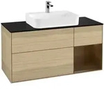 V&B Waschtischunterschrank Finion 120cm, Pl bla m, Reg re wal ven, Oa ven