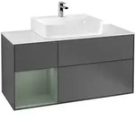 V&B Waschtischunterschrank Finion 120cm, Pl w m, Rg l Ol m Lac, Anthrac. m