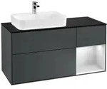 V&B Waschtischunterschrank Finion 120cm, Pl b m, Rg r w m La, md bl. m Lac