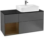 V&B Waschtischunterschrank Abdeckplatte Gl. bla m Finion 120cm, Reg li wal ven,