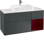 V&B Waschtischunterschrank Finion 120cm, Pl w m, Reg re Peo, md bl. m Lac