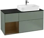 V&B Waschtischunterschrank Finion 120cm, Pl b m, Rg li wal ven, Oli. m Lac