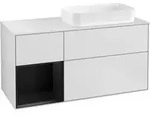 V&B Waschtischunterschrank Finion 120cm, Pl w m, Rg l bla m Lac, wh. m Lac