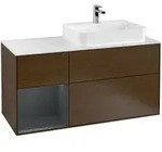 V&B Waschtischunterschrank Finion 120cm, Pl w m, Rg l md b m Lac, wal ven