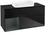 V&B Waschtischunterschrank Finion 120x60 cm, Rg li md bl. m Lac, bla m Lac