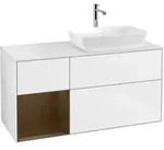 V&B Waschtischunterschrank Finion 120cm, Pl w m, Reg wal ven, glo wh. Lac