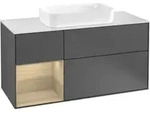 V&B Waschtischunterschrank Finion 120cm, Pl w m, Reg li Oa ven, Anthrac. m