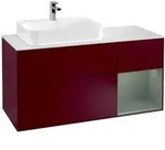 V&B Waschtischunterschrank Finion 120cm, Pl w m, Reg re Oli. m Lac, Peo m