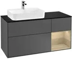 V&B Waschtischunterschrank Finion 120cm, Pl b m, Reg re Oa ven, Anthrac. m