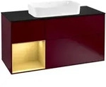 V&B Waschtischunterschrank Finion 120cm, Pl bla m, Reg li gol m, Peo m