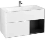 V&B Waschtischunterschrank Finion Reg re bla m Lac, Glossy white lacquer