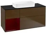 V&B Waschtischunterschrank Finion 120x60 cm, Reg li Peony, Walnut veneer
