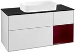 V&B Waschtischunterschrank Finion 120cm, Pl bla m, Reg re Peo, wh. m Lac