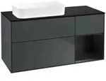 V&B Waschtischunterschrank Finion 120x60 cm, Rg re bla m Lac, md bl. m Lac